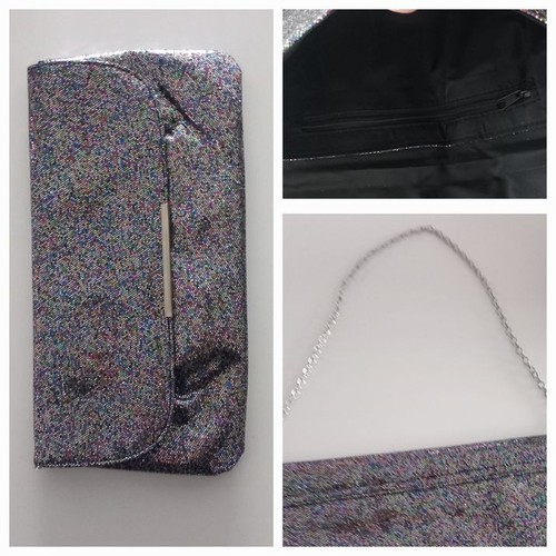Schwarz glitzert envelope bag - schwarz,