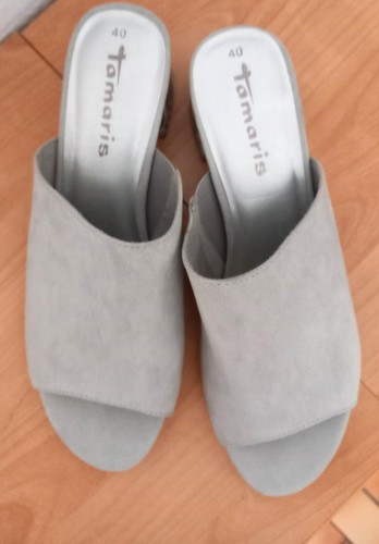 Damen pantoletten grau - damen,