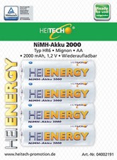 4 x Heitech Power Akkus AA