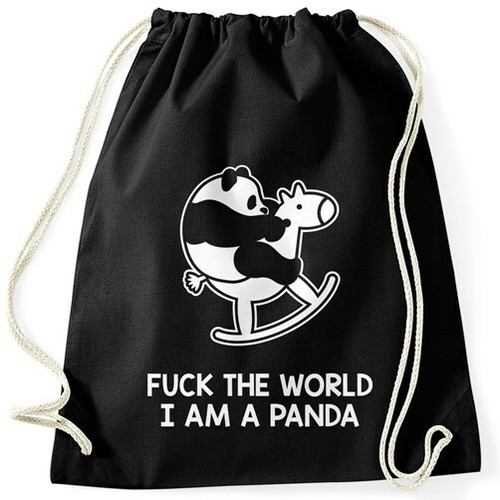 Panda turnbeutel schaukelpferd - panda,