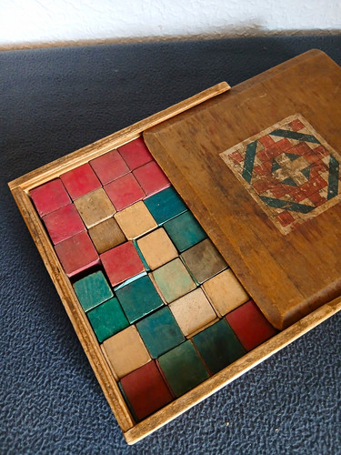 Antik holz blockpuzzle - antik, holz-blockpuzzle