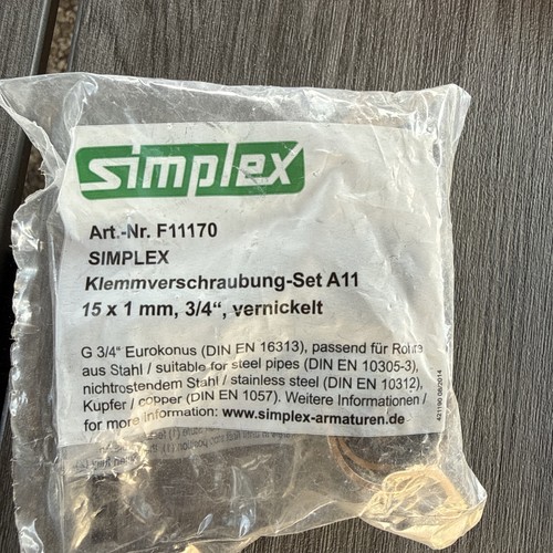 Simplex anschlussset typ 15x1 - simplex,