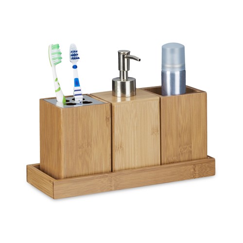 Bad accessoires set bambus - bad-accessoires-set,