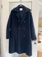 Hugo Boss Mantel Wolle Kaschmir Gr 42 (44) dunkel blau warm 