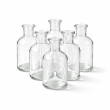 6 Glasflaschen Blumenvasen