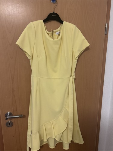 Calvin klein damenkleid gelb - calvin,