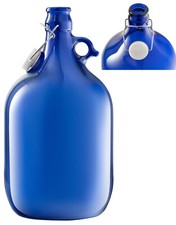 5L Blaue Flasche mit Bügelverschluss GÄRBALLON Weinballon Glasballon