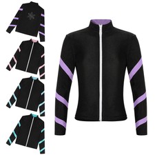 Mädchen Jacke Eislaufbekleidung Eiskunstlauf Rollkunstlauf Trainingsjacke Hose