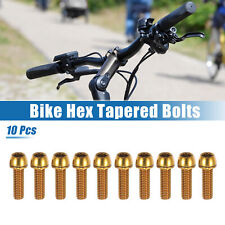 Konische Bolzen Schrauben für Fahrradlenkervorbau M6x20mm Goldfarben (Set 10Stk)