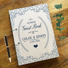 Holz Vintage Marineblau Blumen