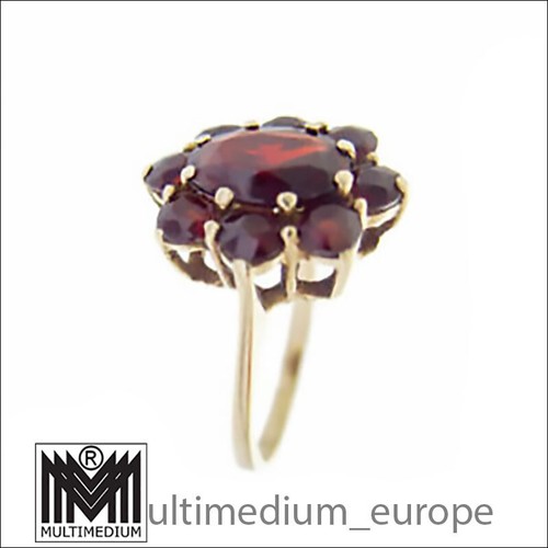 333er gold granat - gold, ring
