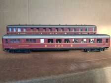 liliput h0 DSG Schlafwagen und Speisewagen rot DC