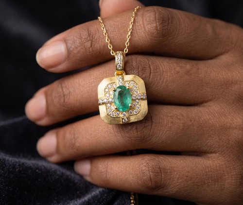 Natürliches smaragd collier - natürliches,