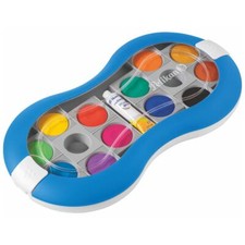 PELIKAN Deckfarbkasten Space+ blau 12 Farben + Deckweiß