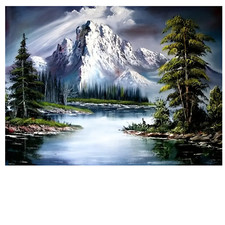 Winterzauber Schneelandschaft 5D-Diamond Painting Set, ohne Bilderrahmen 40x30cm