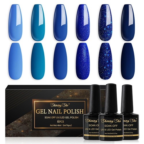 Nagellack set farben - uv, 6