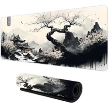 XXL Mauspad Sakura Landschaft 90x40cm Gamer Schreibtischmatte Tastatur Pad