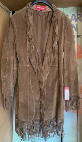 Trendy fransen ledermantel - fransen,