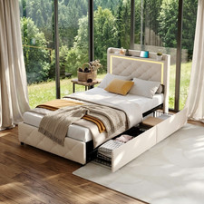 Polsterbett LED Bett