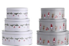 6x Keksdose rund Metall