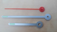 Uhrzeiger Plastik  3Stk  ca, 1,5 / 3,2 / 5 mm