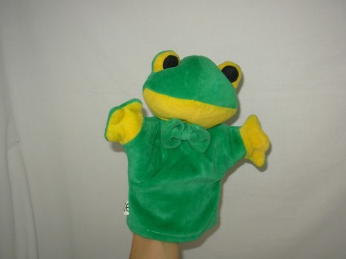Handpuppe stofftier frosch - handpuppe,