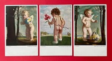 3 x Künstler AK von G. Flatscher um 1930 Frühlings Erwachen, Engel    ( 150515