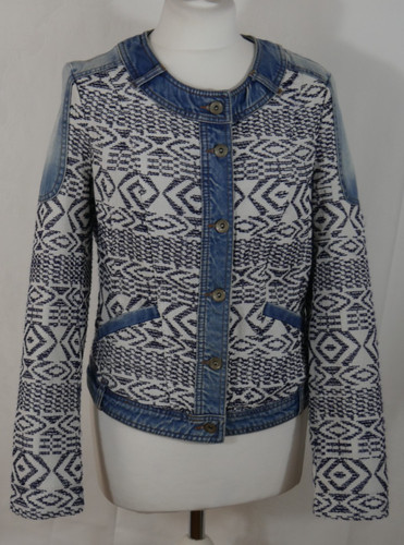 Orsay jeans jacke blau - jeans, blau/weiß