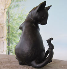 Katze mit Maus als Spardose H