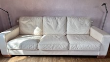 FLEXFORM  Italienisches Designer Ledersofa Offwhite - STATUS by Antonio Citterio