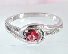 Ring Silber 925 Zirkonia rot
