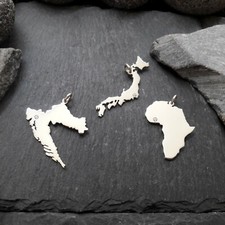 Wunsch Landkarte Anhänger in