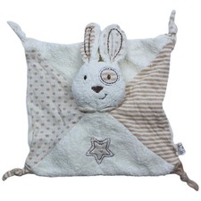 Fashy little stars, Frottee-Hase Schmusetuch mit Fingerpuppe 25x25cm Gebraucht H