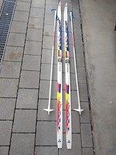 Langlauf-Ski (Fischer, 180 cm lang), mit Stöcken (Techno, 140 cm lang)gebraucht