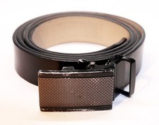 Anzug/Jeans-Gürtel, Leder, schwarz, innen beige, 105 cm, 2,7 cm breit