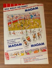 Seltene Werbung MAOAM Kaubonbons Fußball-Poster Sammelbilder EM '88 1988