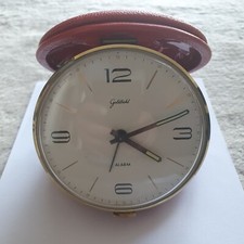 Vintage Reisewecker Uhr Goldbühl West Germany