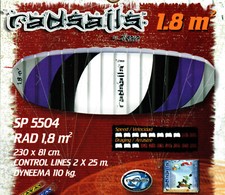 Powerkite Lenk Matte Drachen Trick Flug Zug Zweileiner - radsails 1,8m2