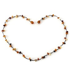 Bernstein Kette Halskette Amber Modern 100% Naturbernstein K620