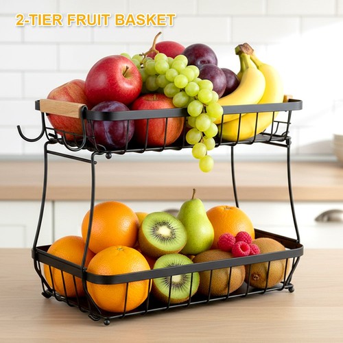 Obst etagere schwarz metall - metall,