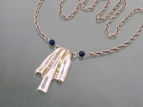 Silber kette lapislazuli - ,