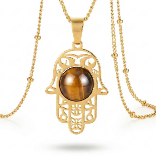 Hamsa hand halskette - hand,