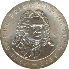 DDR 20 Mark 1984 A Georg Friedrich Händel Silber*