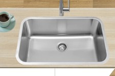 74x45 Spülbecken Edelstahl 304 0,8mm, Spüle,Küchenspüle groß eckig,Einbauspüle