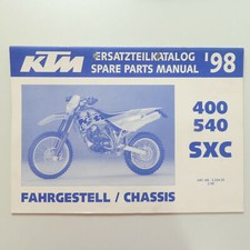 KTM 400 540 SXC Ersatzteilkatalog part list Fahrgestell ETK Handbuch 98 A9504