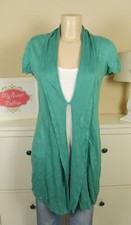 MARC O'POLO Cardigan Strick- Weste Strickjacke Leinen Smaragd Gr. S 36 (BD361) 