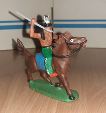 Western Fort DDR Indianerfigur Reiter mit Pferd "Left Hand" F. Fischer KG