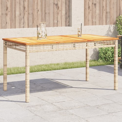Gartentisch beige 140x80x75 - beige, cm