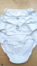 Hermko - 3 x Taillenslip, Bio Baumwolle, Weiß Gr. L