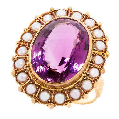 Amethyst ring aus 585er - amethyst,